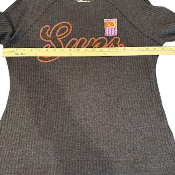 G-III For Her Phoenix Suns Waffle Knit Slub Shirt Kangaroo Pocket Crew Large - Picture 10 of 13